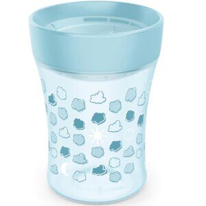 NUK Flow Control Sip Trainer Cup, 8oz, Blue Clouds, 1 Pack